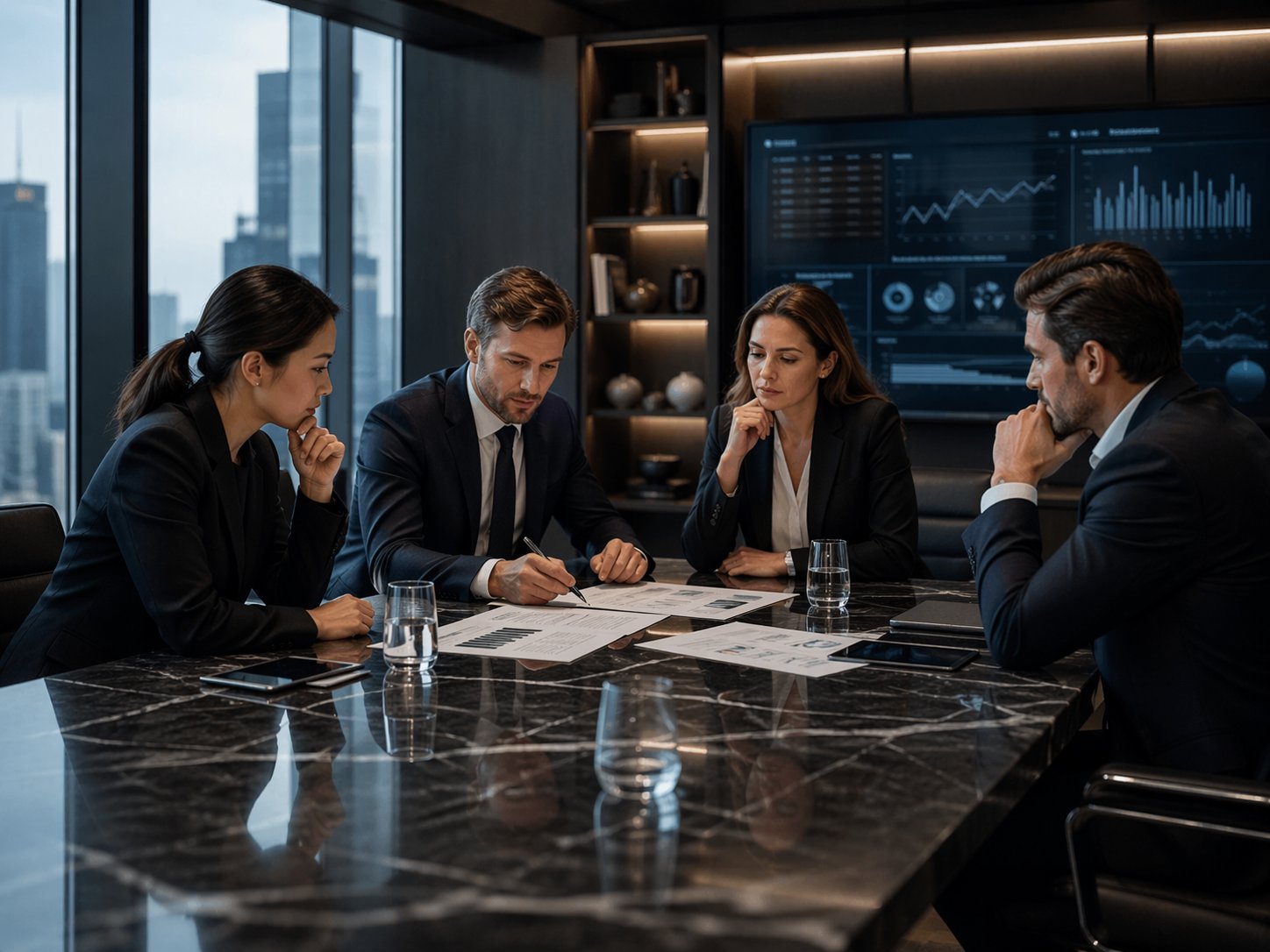 Senior operators collaborating at IA Consulting Major